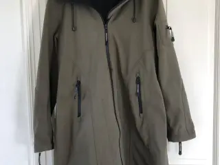 Ilse Jacobsen softshell olivengrøn regn frakke.