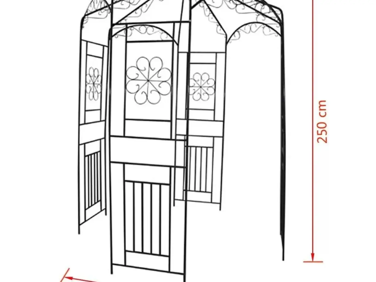 Billede 3 - Rosenbue 250 cm mørkegrøn