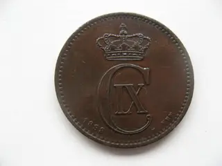 Flot delfin 5 øre 1898, godt årstal