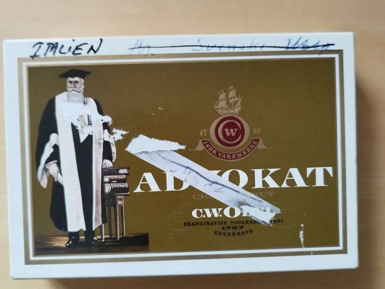 Billede 4 - Cigaræske. Advokat C.W. Obel. Skandinavisk Tobaksk