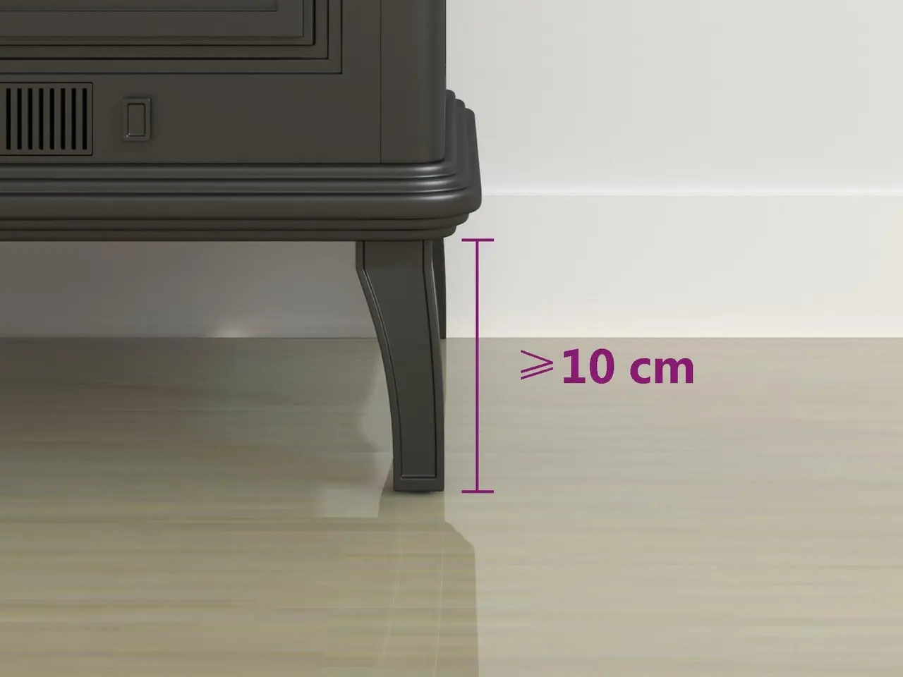 Billede 4 - Glas gulvplade til pejs - transparent 80 × 60 cm, hærdet glas