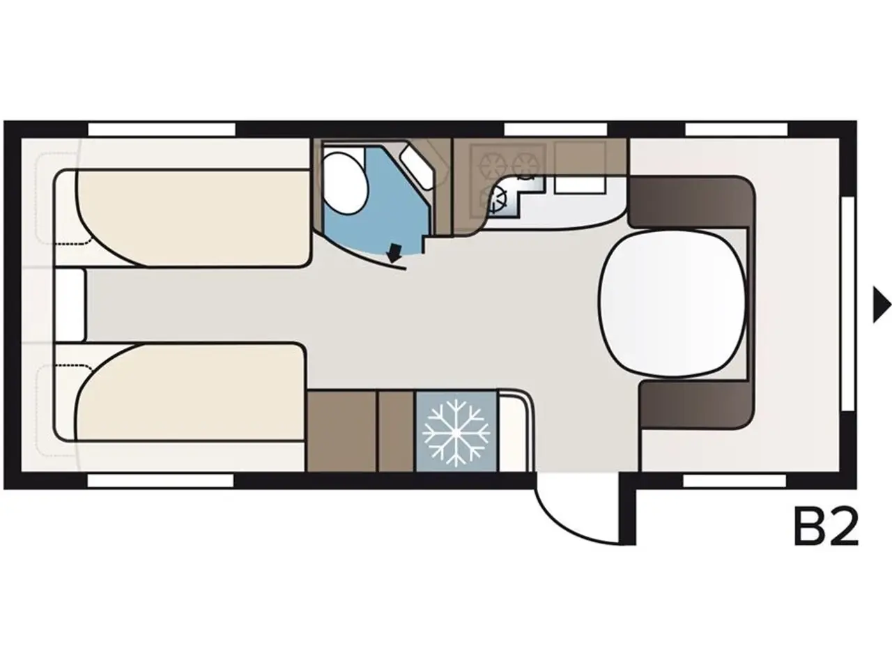 Billede 2 - 2026 - Kabe Ametist 560 GLE KS B2 PREMIUM LINE