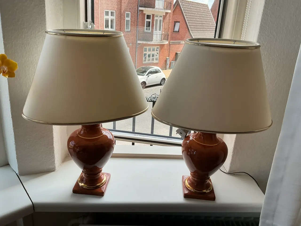 Billede 1 - 2stk lampe med skærme er som ny
