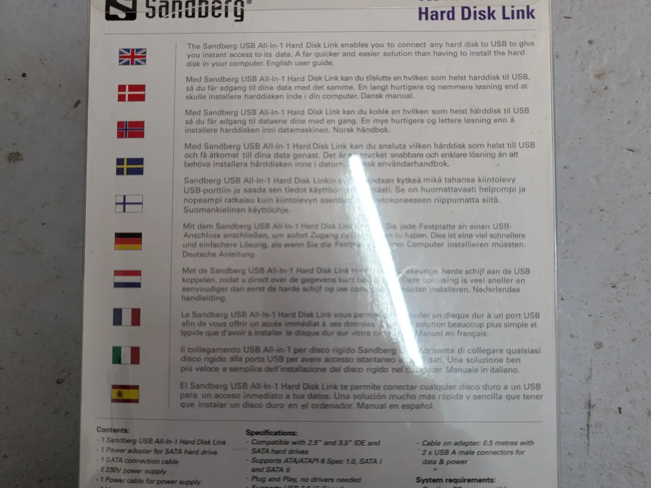 Billede 2 - Sandberg usb all in 1 hard disk link
