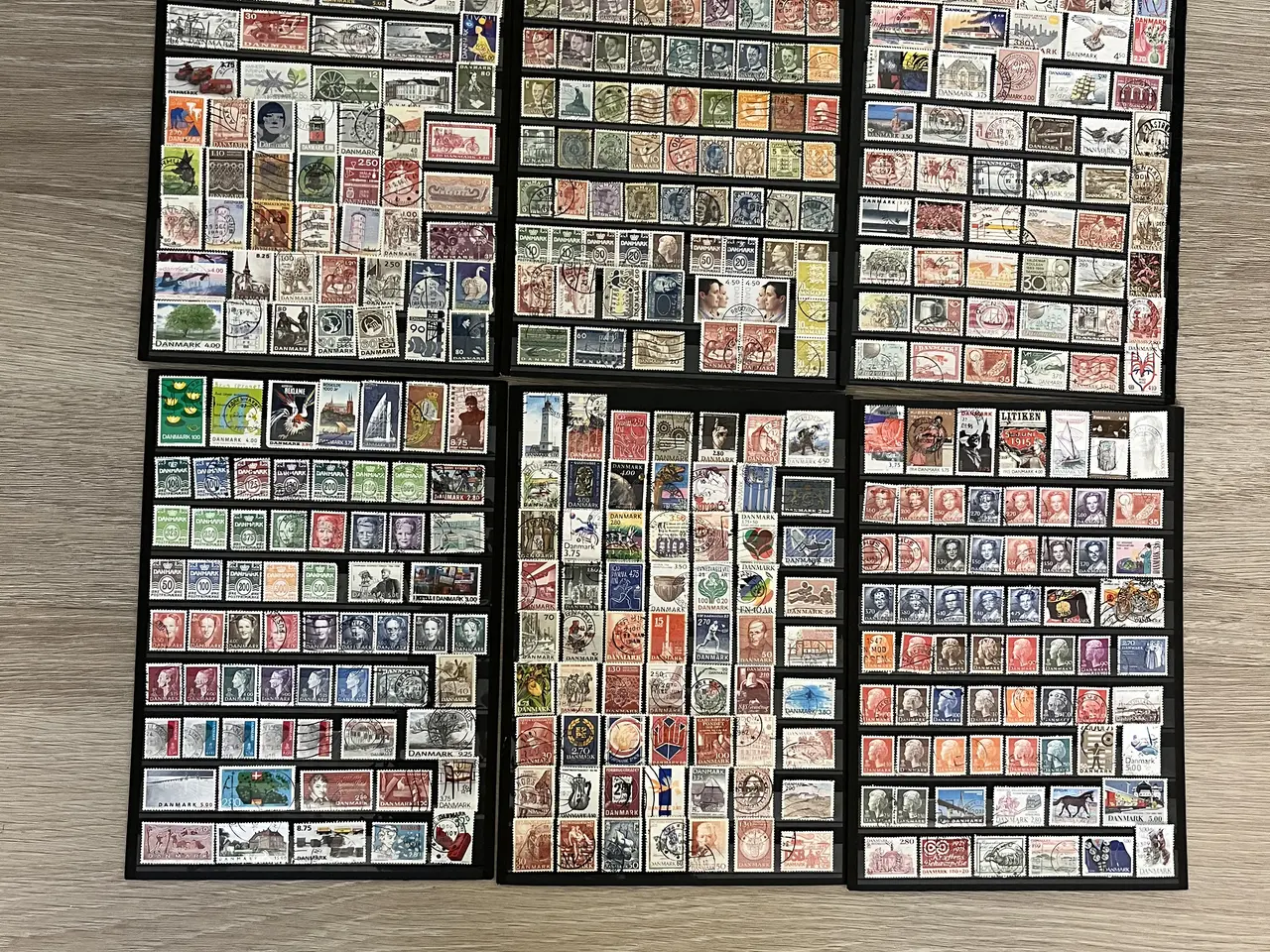 Billede 1 - 815 stk Dsnske frimærker, 4-blok, arkrest, samttyk