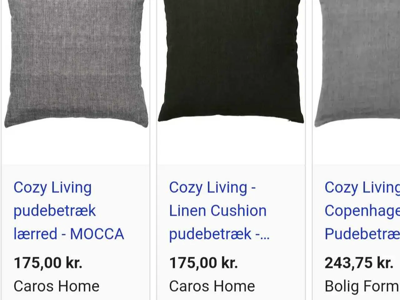 Billede 2 - 2 stk hør pudebetræk fra Cozy Living