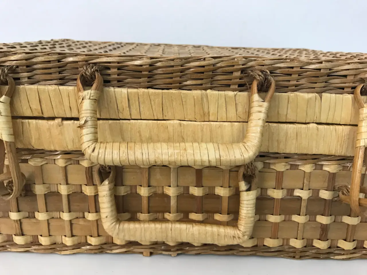 Billede 3 - Retro picknick kurv i flet