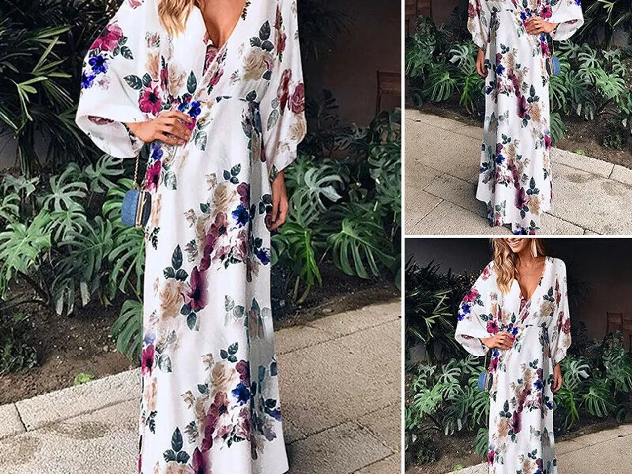 Billede 9 - Maxi kjole fra VONDA, med blomster print. Str:M/L.