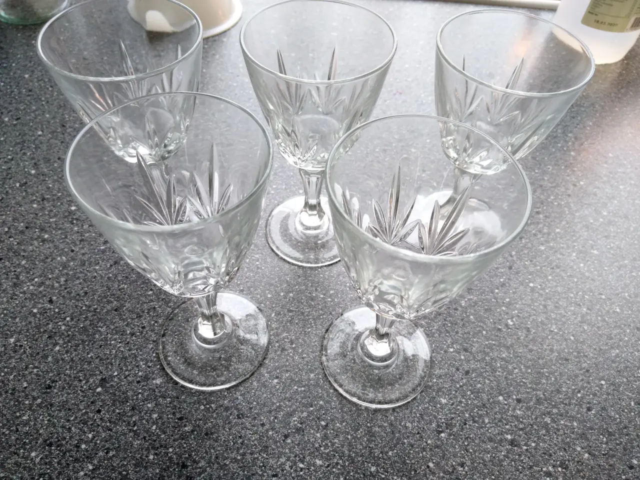 Billede 2 - 5 Franske krystal hvidvinsglas