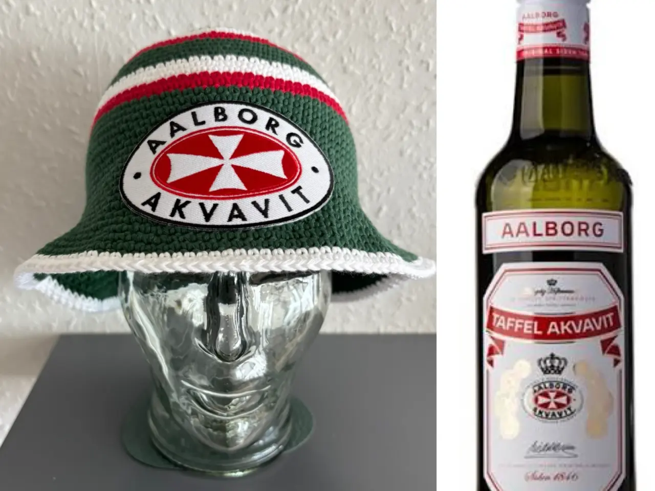 Billede 2 - Hæklet Aalborg Akvavit bøllehat 