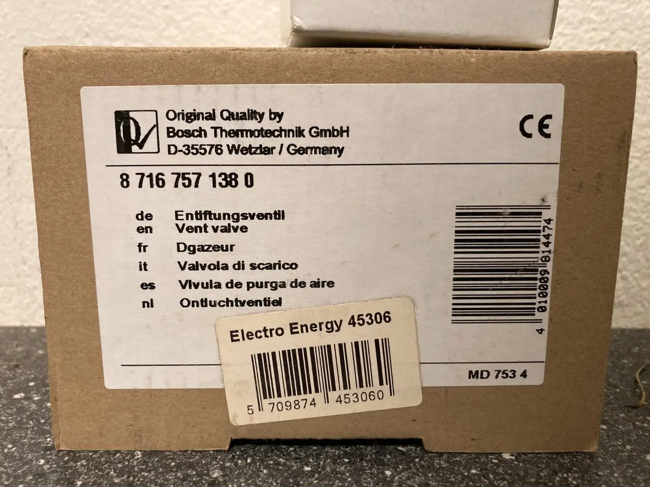 Billede 2 - Bosch Thermotechnik Vent ventil PN: 87167571380 in