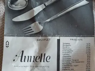 Annette sølvplet service til 12 personer
