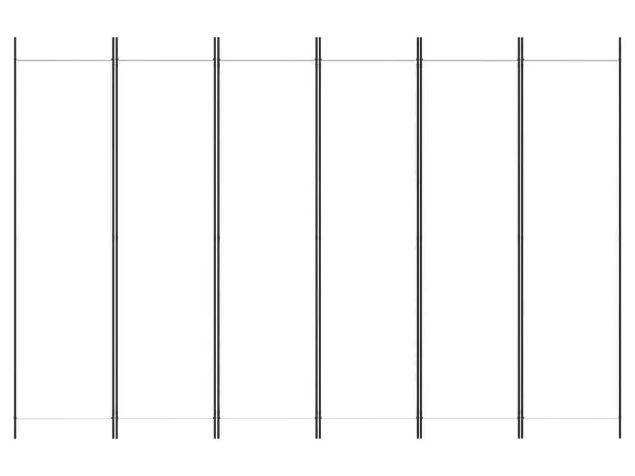 Billede 3 - 6-panels rumdeler 300x200 cm stof hvid