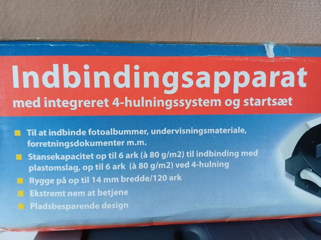 Billede 2 - Indbindingsapparat med 4-hulningssystem og rygge