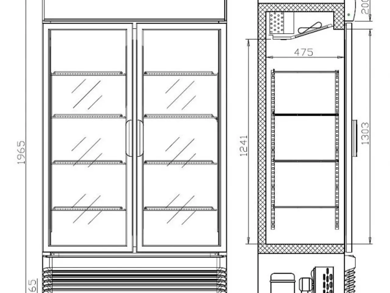 Billede 8 - Displaykøleskab 750 L – B1120 x D610 x H1965 mm