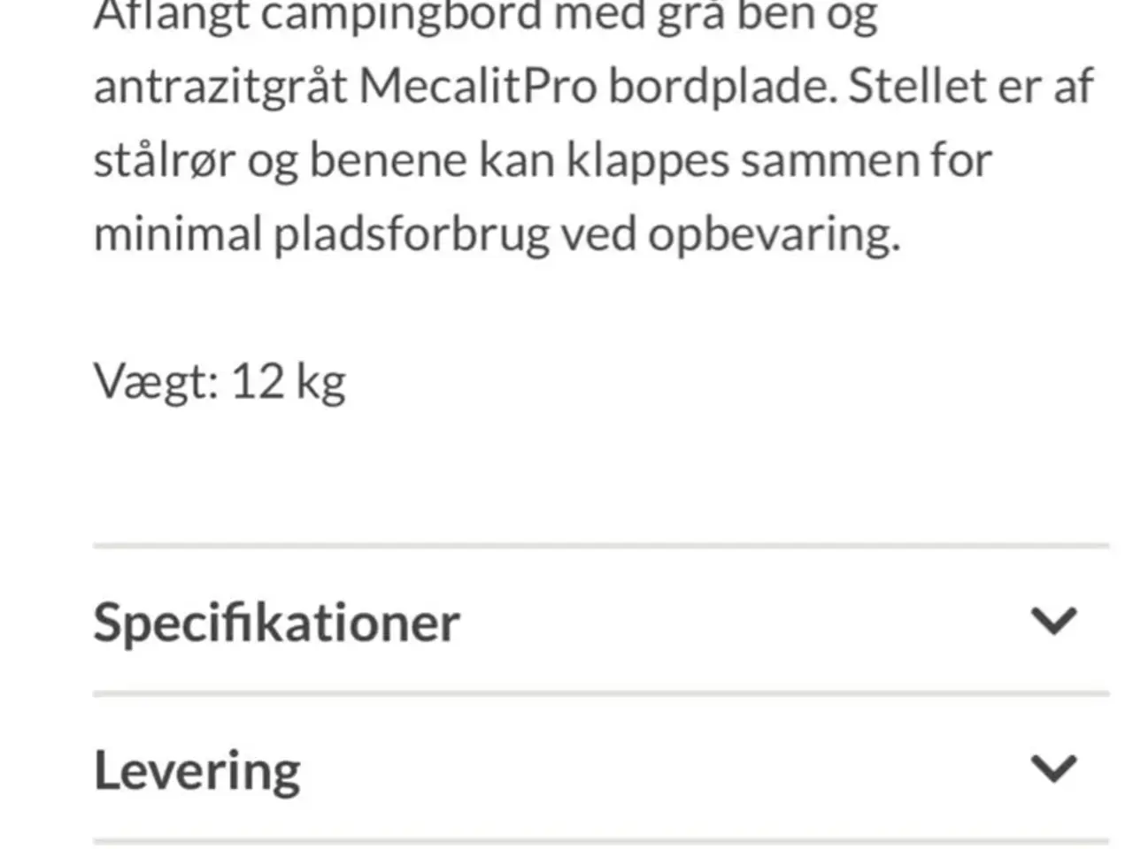 Billede 1 - Sieger campingbord.
