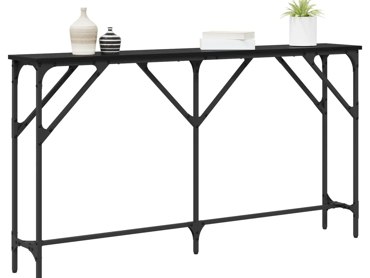 Billede 3 - Konsolbord i sort eg - 140 x 23 x 75 cm