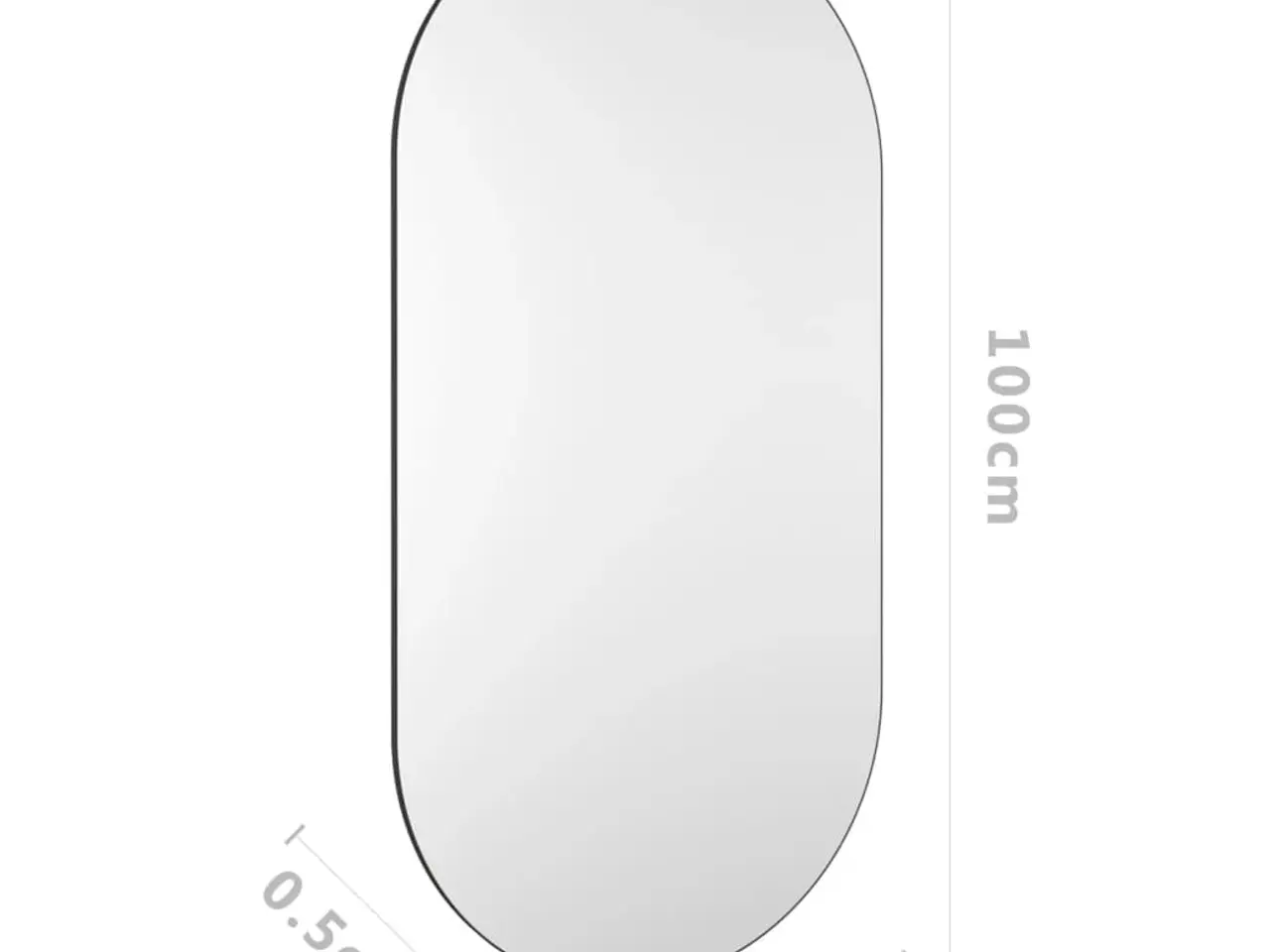 Billede 6 - Spejl 100x50 cm glas