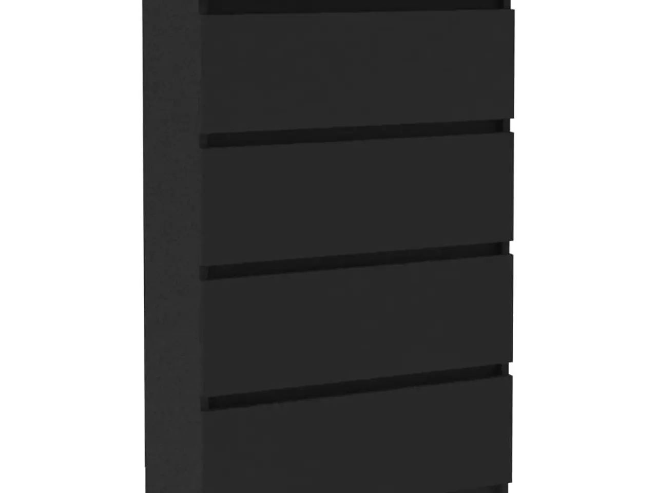 Billede 3 - Skænk med 4 skuffer - 60×35×98,5 cm - sort konstrueret træ