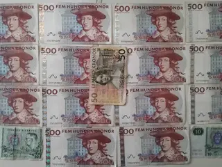 SVERIGE SWEDEN 6570 SEK!  13 x 500Kr + 50 + 2 x 10