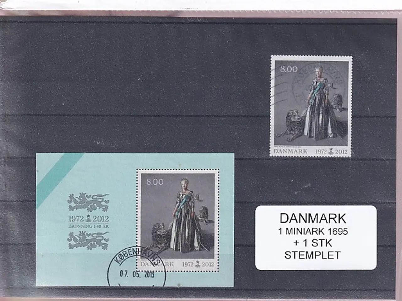 Billede 1 - Danmark - Miniark 1695 + enkeltmærke - Stemplet