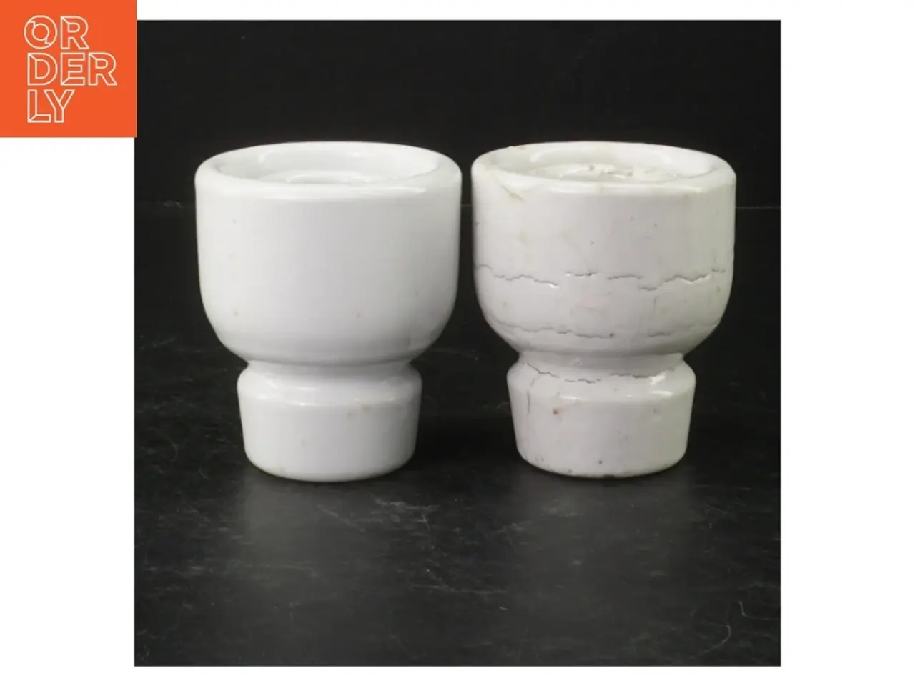 Billede 1 - Porcelæn lysestager fra B&G (str. Ø 8 cm. længde, 9 cm)