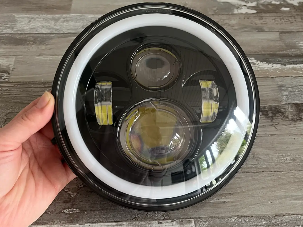Billede 2 - 7” Sort LED forlygteindsats til Harley-Davidson