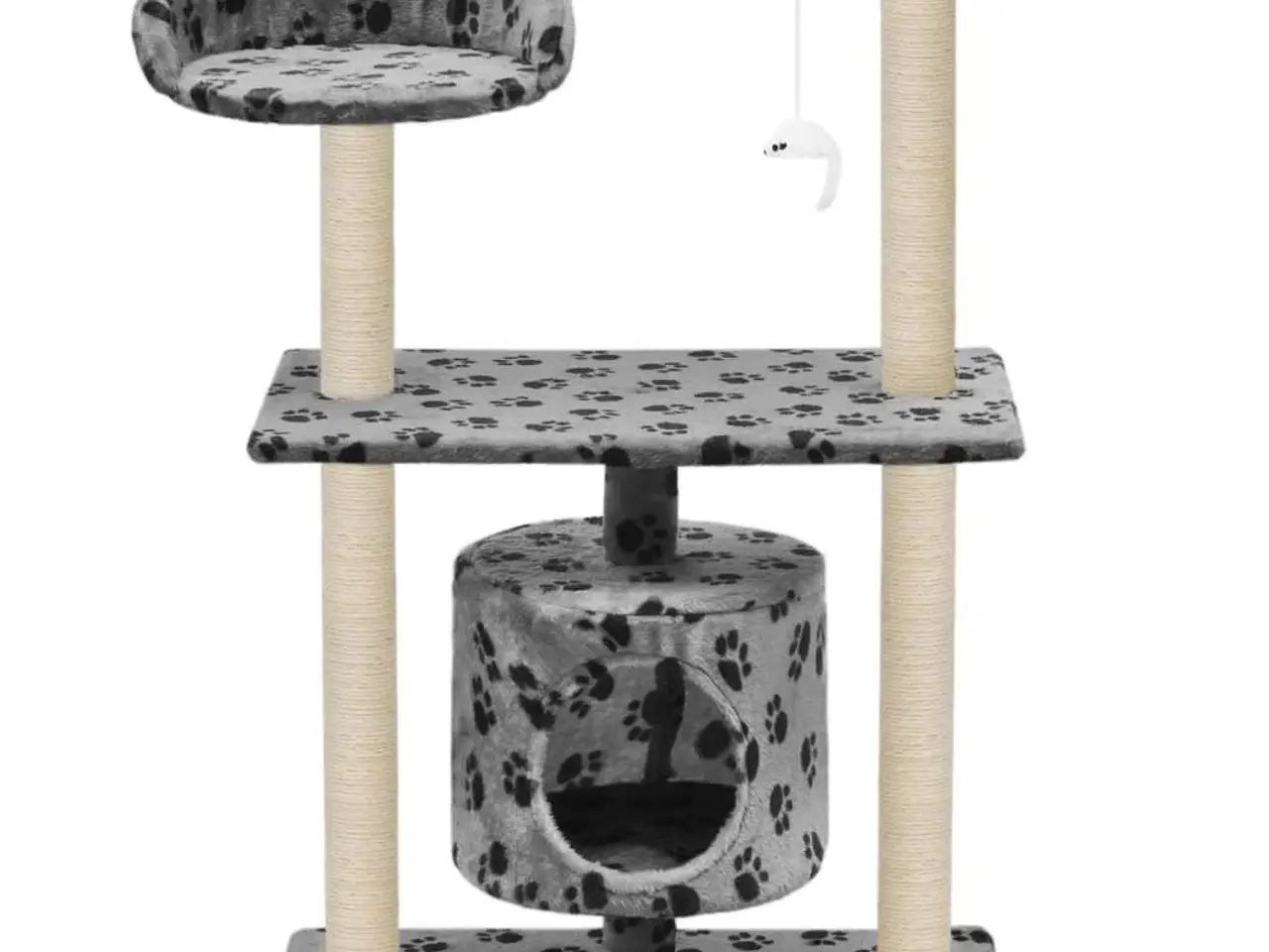 Billede 3 - Kradsetræ med sisal - 95 cm, grå med poteaftryk