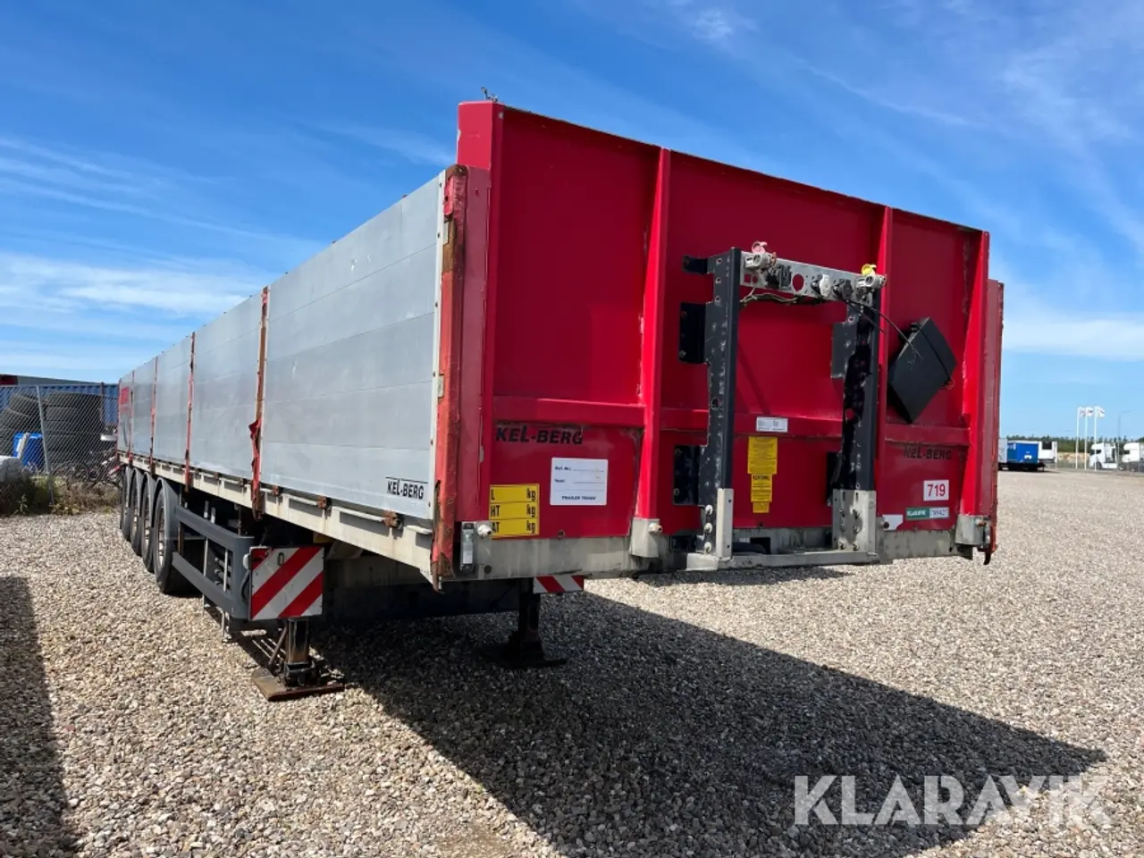 Billede 4 - Trailer Kel-Berg flatbed med alusider 4-akslet