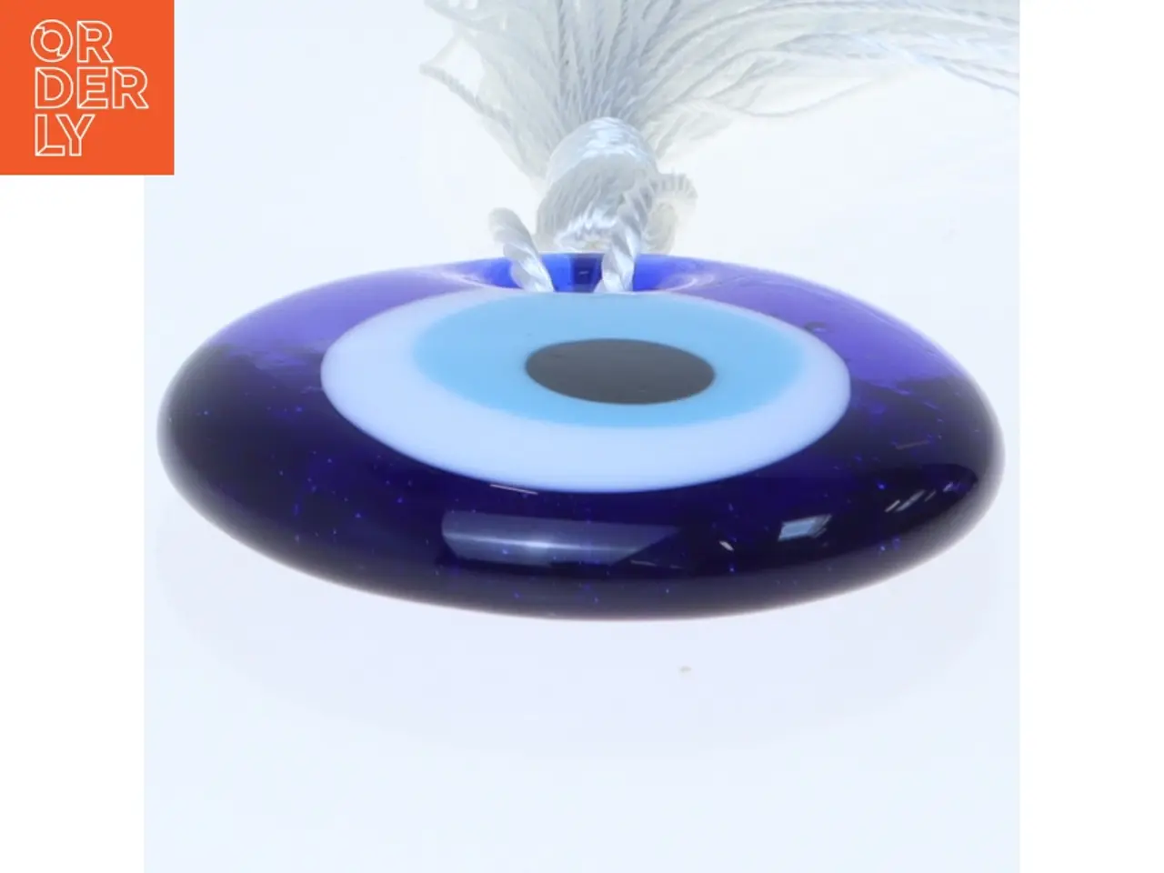 Billede 1 - Blåt øje amulet med kvast (str. Ø 4,5 cm)