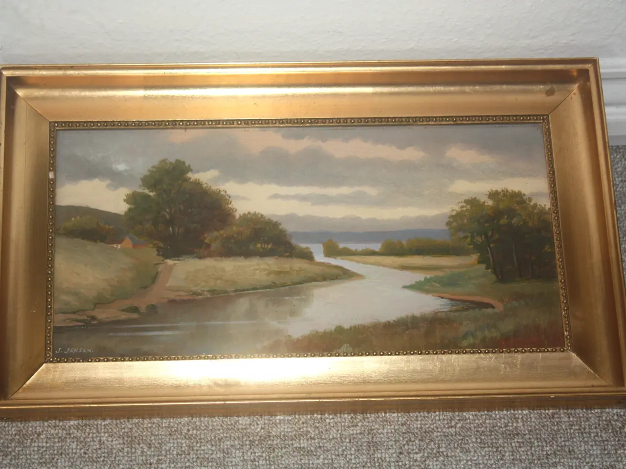 Billede 2 - Oliemaleri af J.Jensen 56 cm x 33 cm