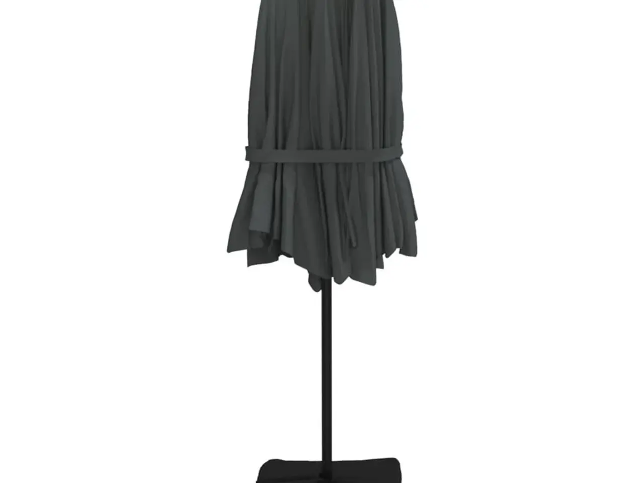 Billede 5 - Parasol m. dobbelt parasoldug 449x265 cm antracitgrå