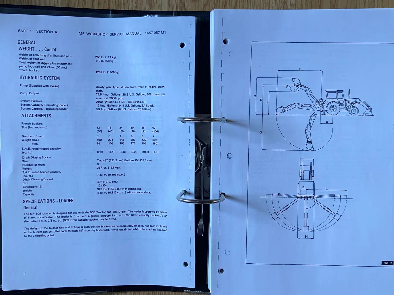 Billede 3 - Servicemanual til MF50B/BX rendegraver