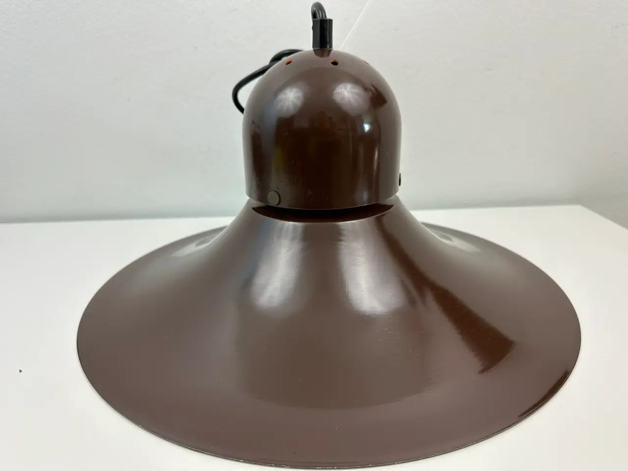 Billede 3 - Stort brun retro pendel (E. S. Horn)