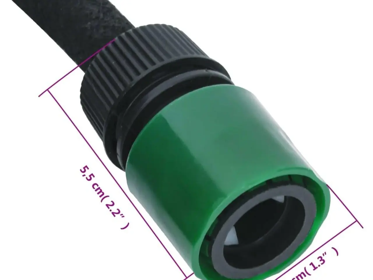 Billede 6 - Siveslange 0,6" - 100 m gummi, sort
