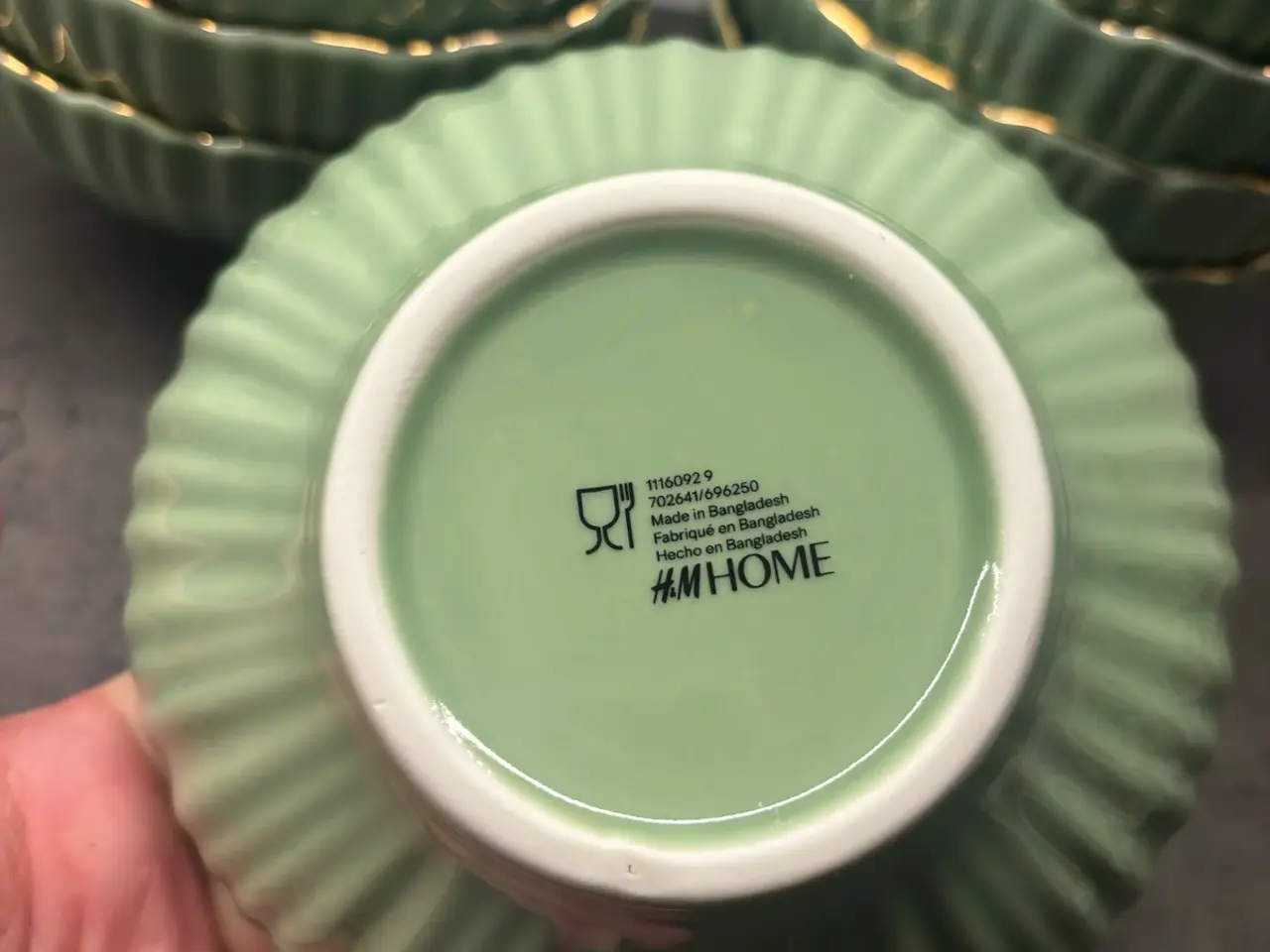 Billede 4 - H&M Home grønne porcelænsskåle