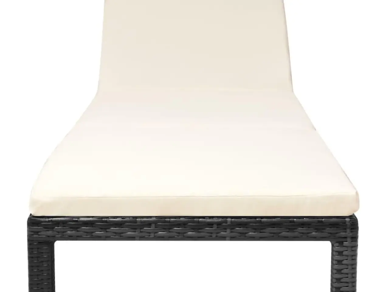 Billede 3 - Solseng i polyrattan med hynde - sort/creme