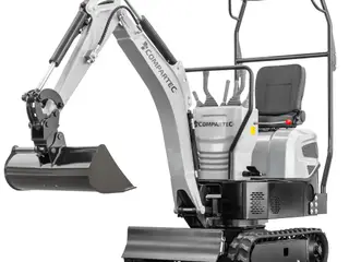 Bobmaster Plus diesel minigraver - 970 kg med drejearm og justerbar undervogn, inkl. skovlsæt
