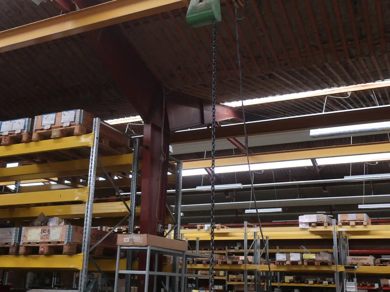 Billede 1 - Traverskran med el. kædetalje 1000 kg.