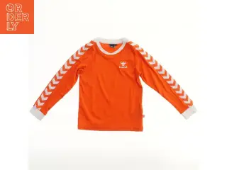 Langærmet trøje med mønstrede ærmer fra Hummel (str. 116)