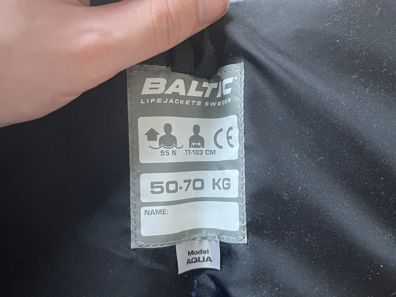 Billede 1 - Redningsvest Baltic Aqua Blå 50-70 kg