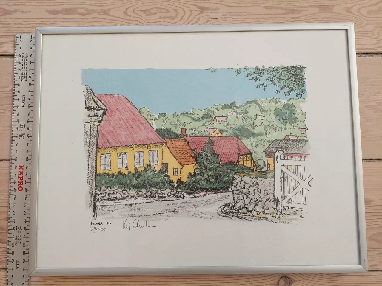 Billede 2 - Signeret Kaj Christensen litografi (31x41cm)