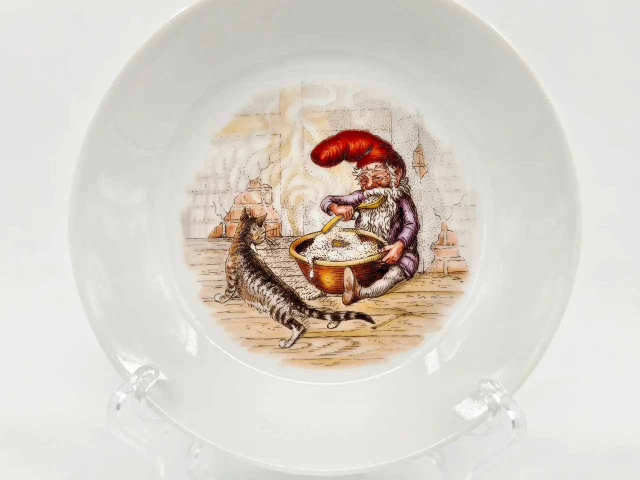 Billede 1 - Royal Copenhagen Skål Nisse Spiser Risengrød. sortering 1 Sjælden