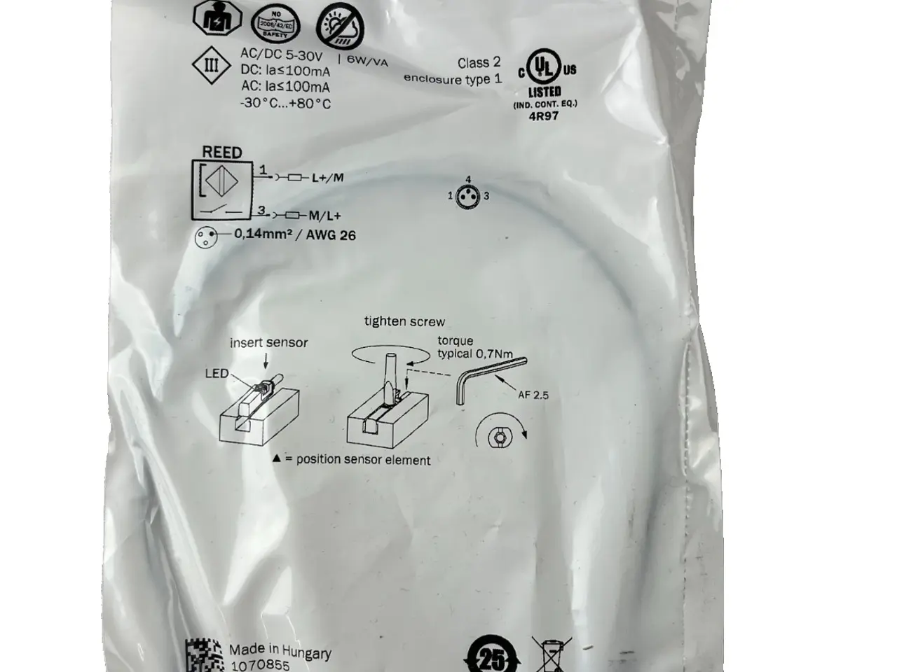 Billede 1 - Sick RZT7-03ZUS-KP0 1070855 Reed Cylinder Sensor