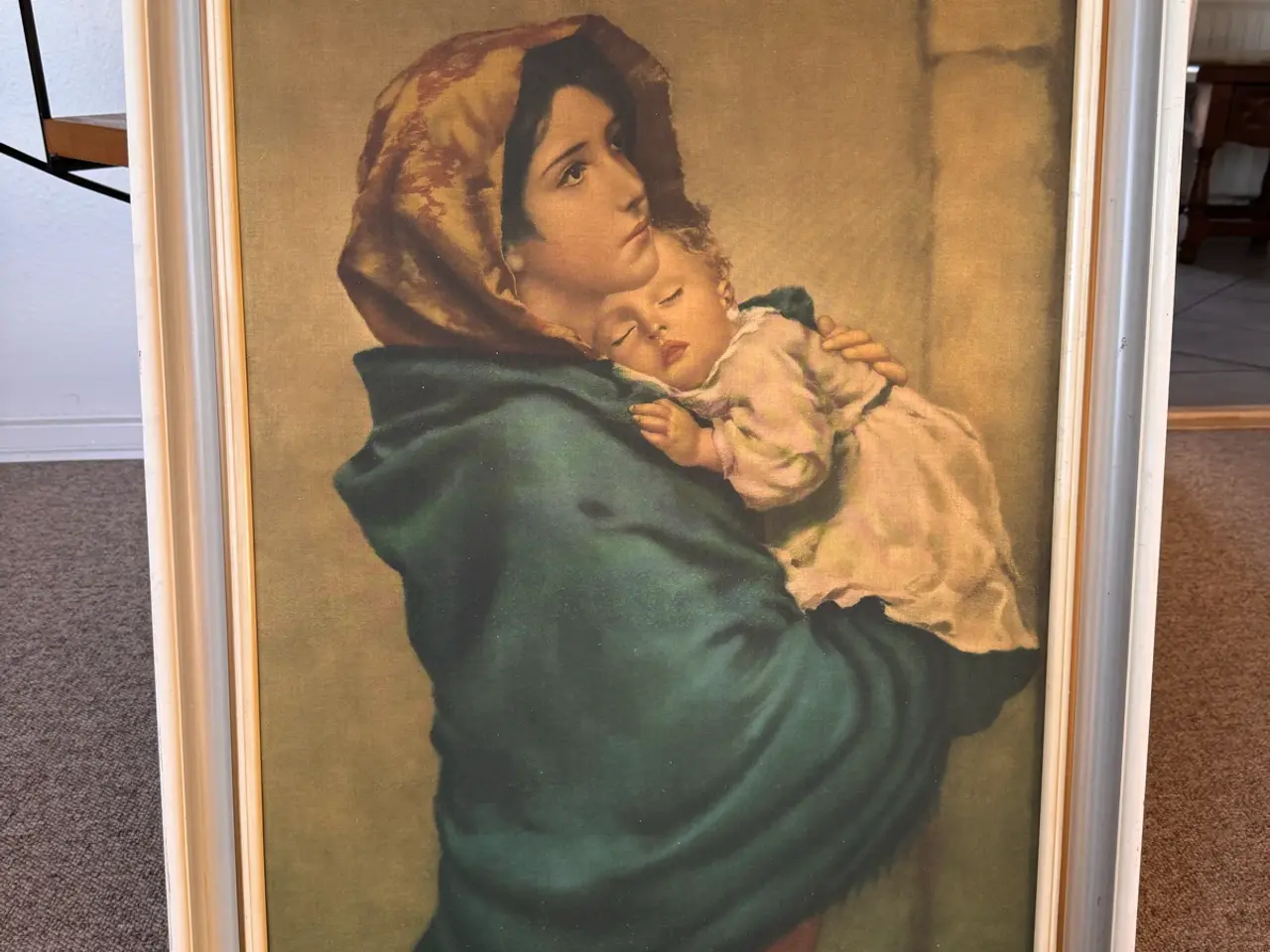 Billede 1 - Smukt vintage billede – Madonna med barn