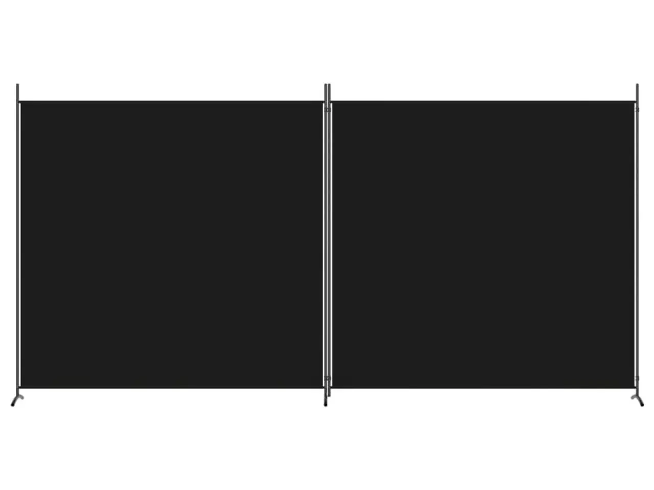 Billede 3 - Rumdeler med 2 paneler 348 x 180 cm - sort