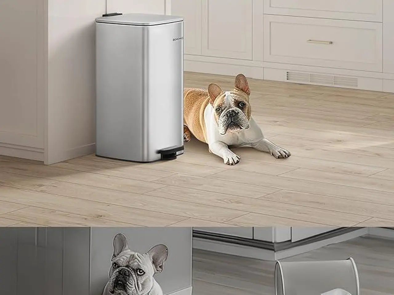 Billede 3 - Pedalspand 30 l i stål med inderbeholder - metallic silver