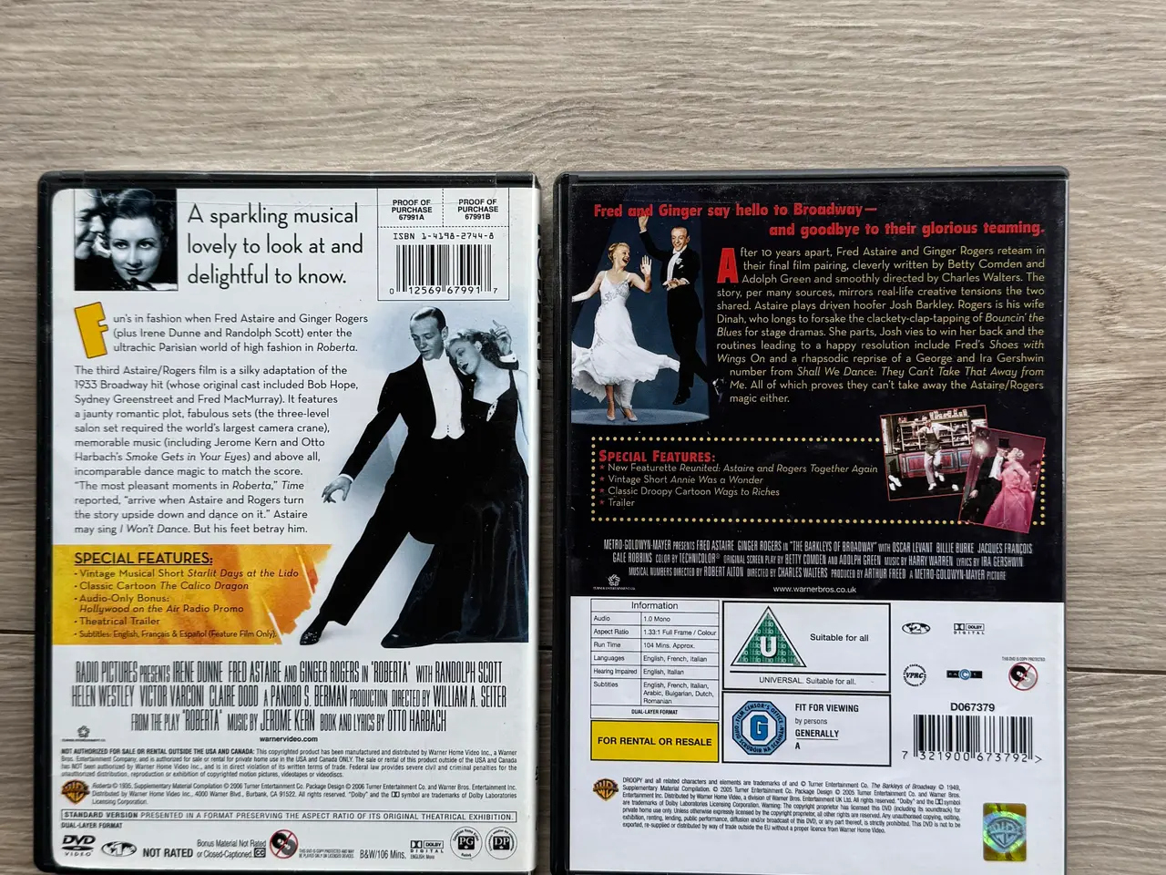 Billede 2 - FRED ASTAIRE & GINGER ROGERS - 2 DVD’ER