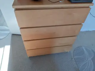 IKEA MALM kommode med 4 skuffer (birk/træ)