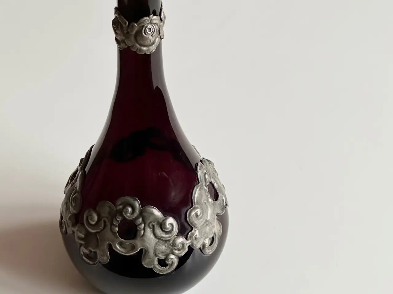 Billede 2 - Antik karaffel uden prop, aubergine